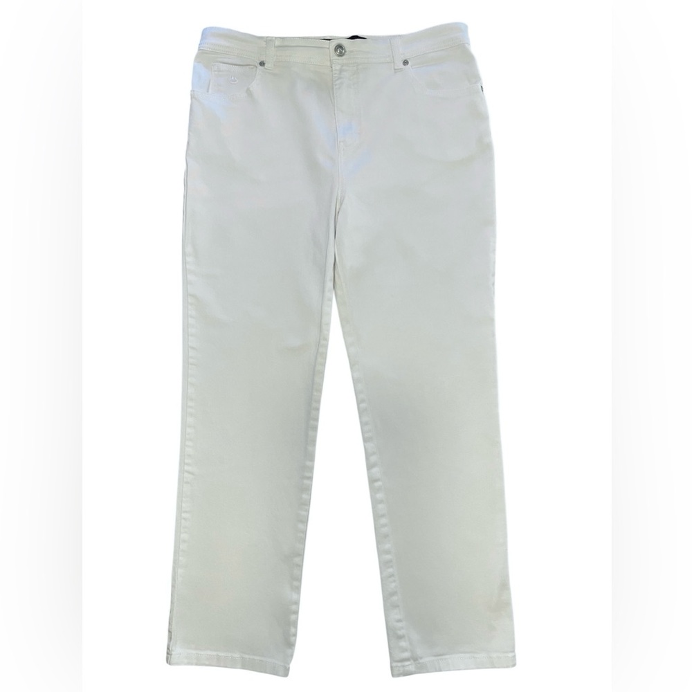 Gloria Vanderbilt Amanda Straight Leg Cotton Blend White Jeans Size 12P